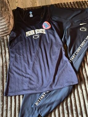 Nike Penn State Navy Blue Women's Tank and Leggings Set